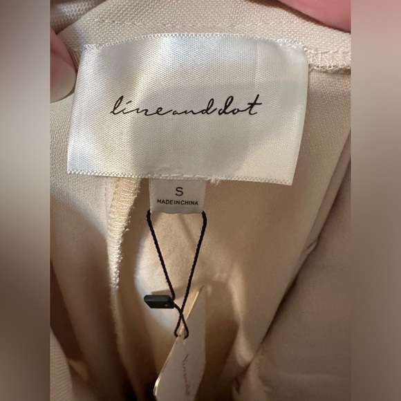 Line And Dot NWT Leslie Trouser Pleated Pant In Ecru Cream Small Business Causal - Picture 3 of 10